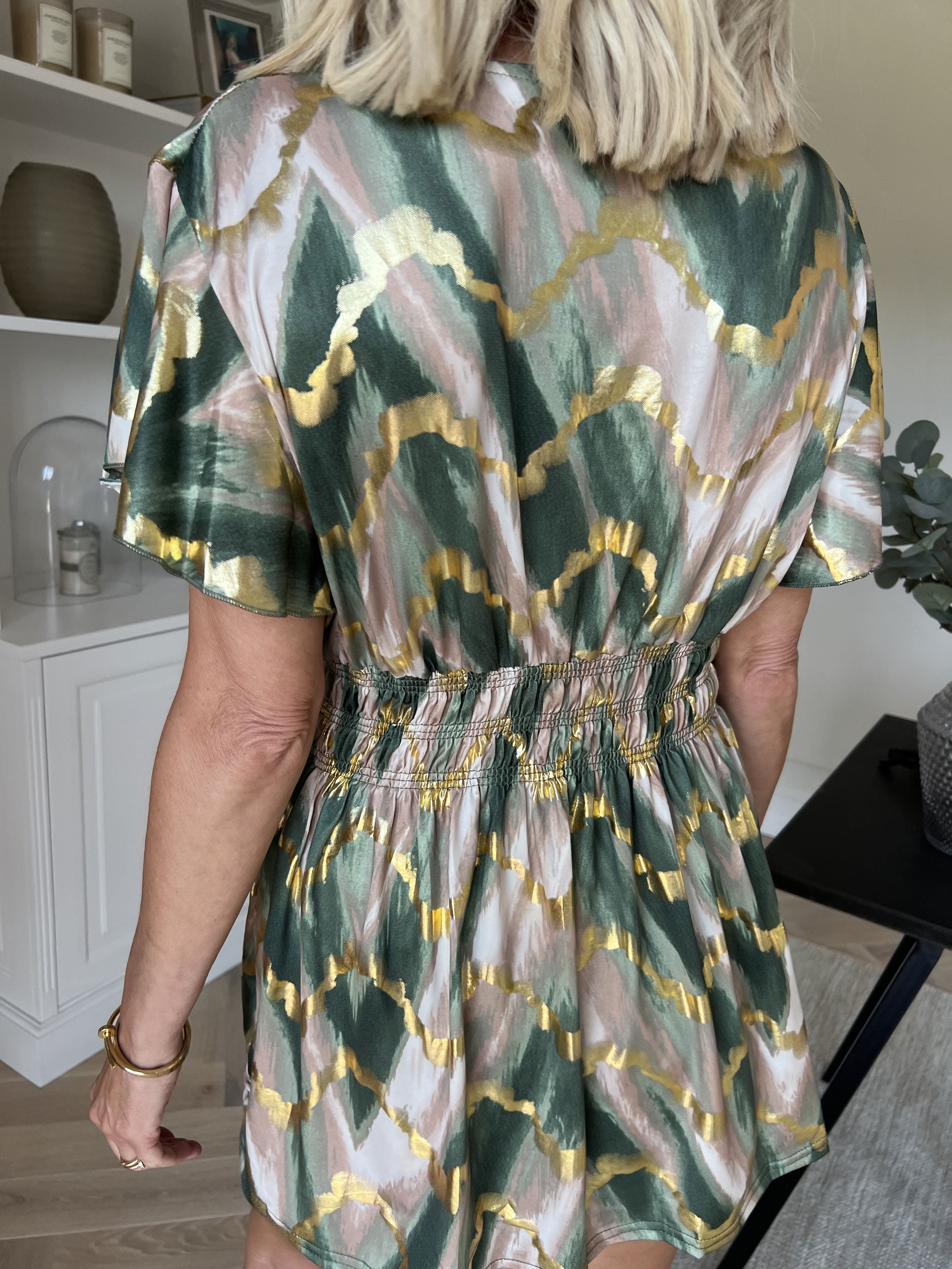 Pams Wave Shirt - Sød tunika i fint med print med smock